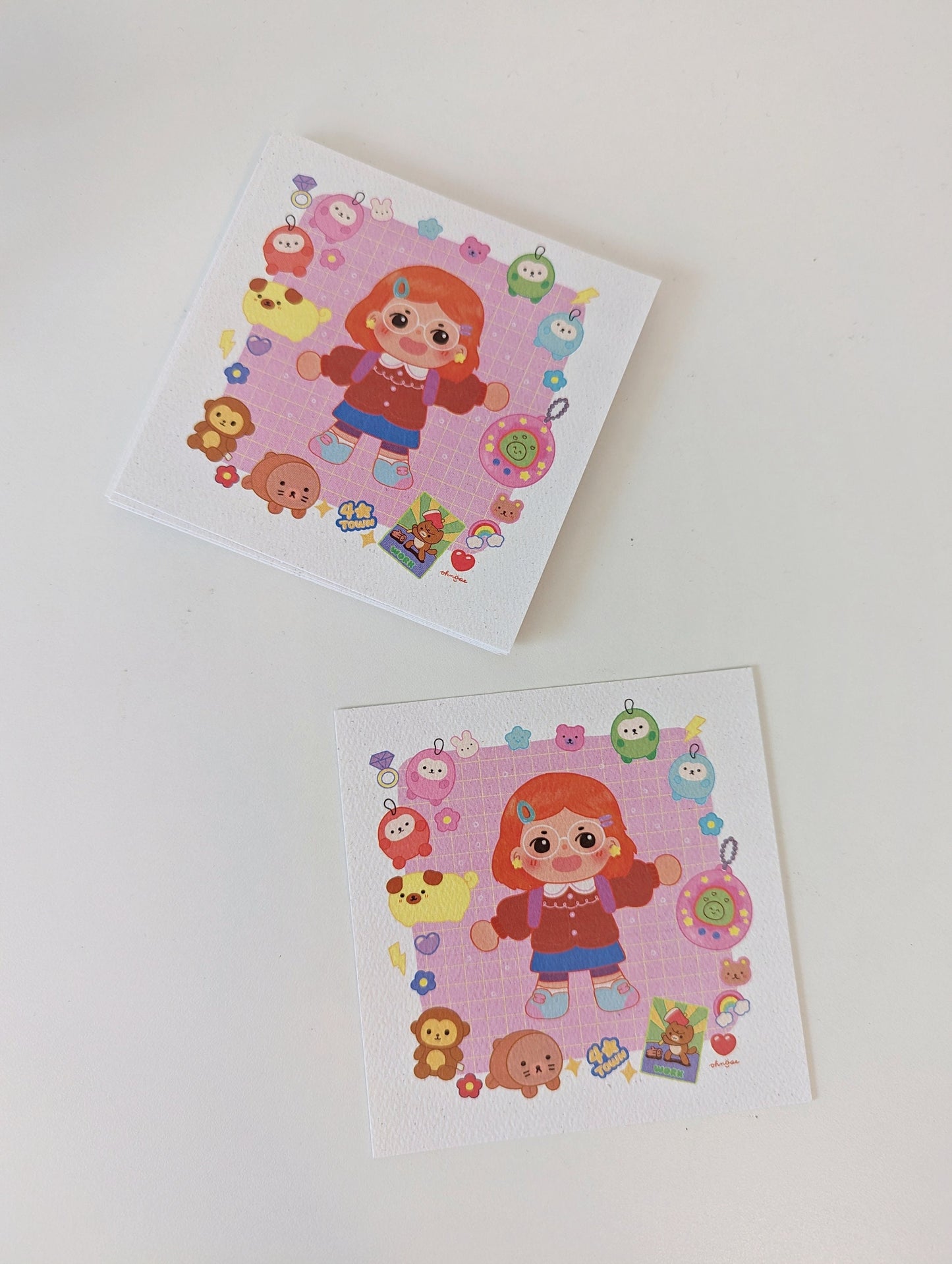 Turning Red Meilin Lee 4x4" MINI Art Print | Mei's room and Toy Inventory- Disney Pixar Shirt, Cute Red Panda, 4town