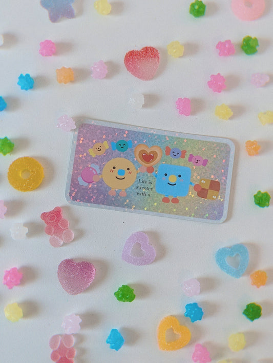 Rainbow Candy Glitter Sticker--Ell & Opal| Life is Sweeter with /you| Cute sweets