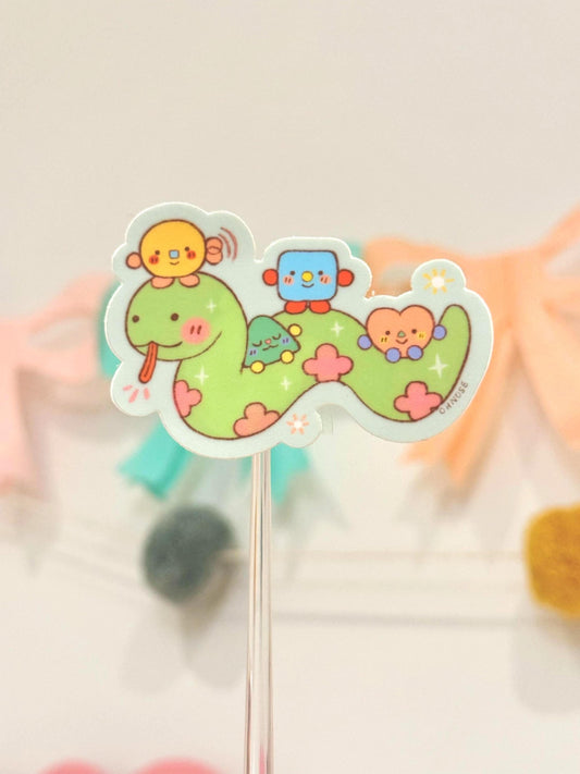 Ohn0se Snake Vinyl Sticker| Cute Kawaii Friend Shaped Little Guys Illustration | Year of the Snake Zodiac Animal | Ell Opal Vi Eva OCs|