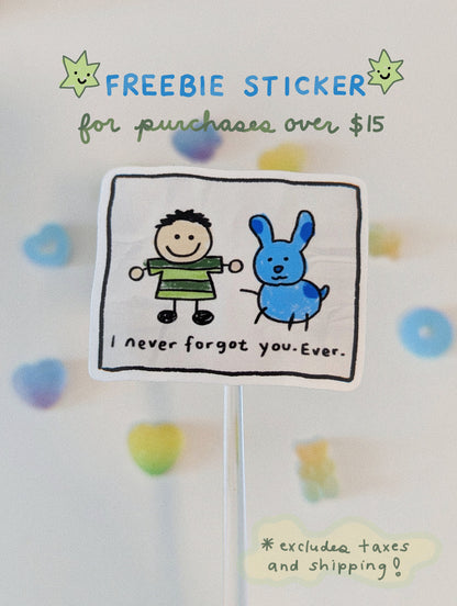 I Never Forgot You Ever- Blue's Clues 4x4" MINI Shimmer Art Print / Blue and Magenta, Steve Blues Clues, Nick Jr, Childhood Nostalgia Gift