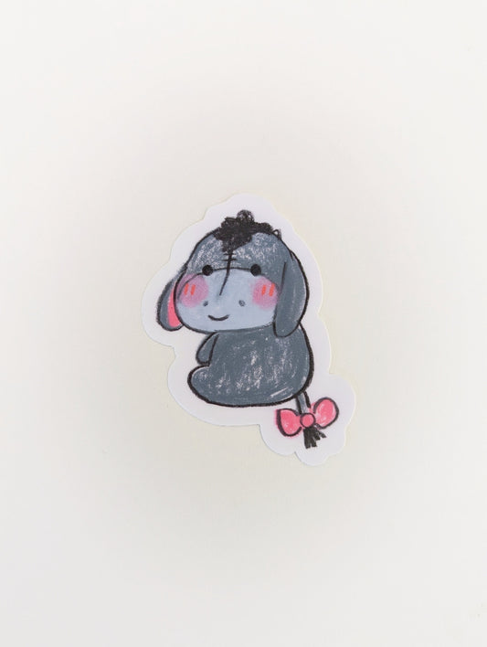 Classic Eeyore Sticker from Winnie the Pooh| Crayon Illustrated Sticker| Disney kidcore